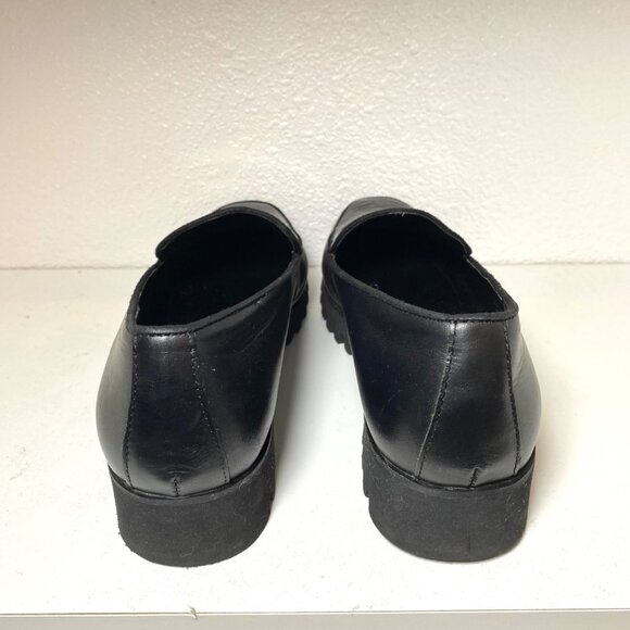 Donald J. Pliner Rowin Chunky Platform Leather Loafers Black Leopard 10 - Picture 7 of 8